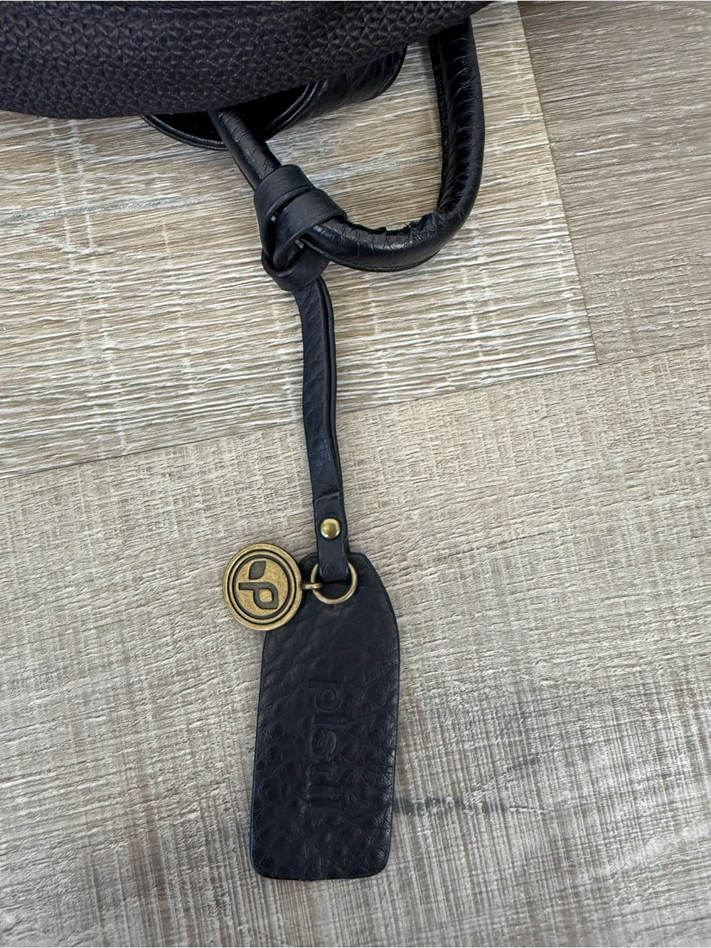 Pistil Black Canvas Leather Trim Backpack